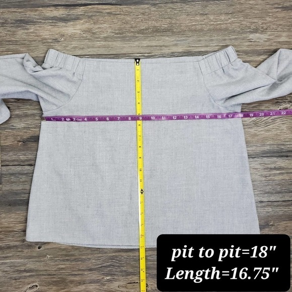 Zara Basic Collection Off The Shoulder Casual Blouse Sz XS Cottagecore Boho Chic - Picture 5 of 6